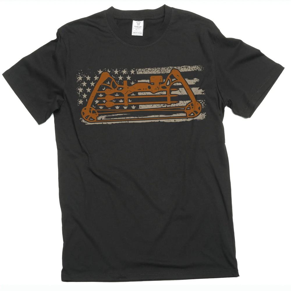 

Мужская патриотическая футболка с флагом США для стрельбы из лука и охоты XL