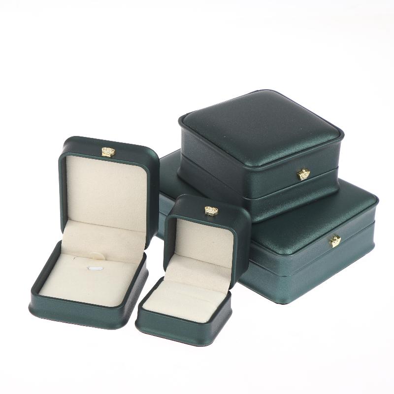 Boîte à Bijoux Bague Cuir PU Organisateur de Bijoux Bague Boucle d'Oreille Collier Pendentif Boîte Présentoir Cadeau Proposition Fiançailles Mariage