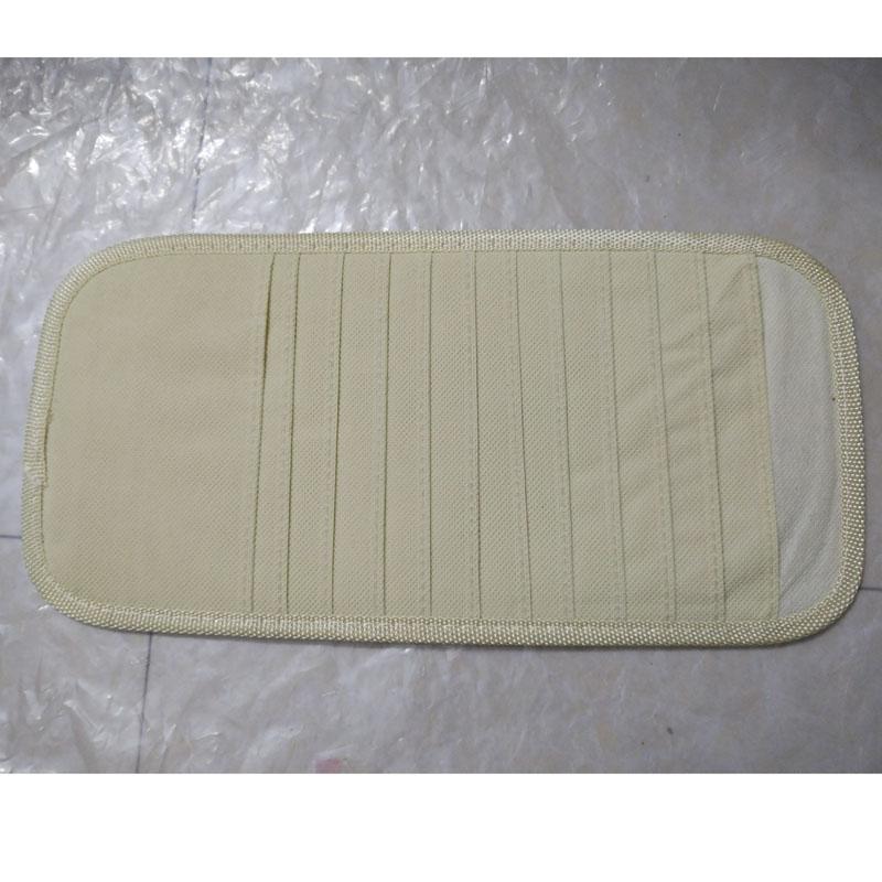 Auto Car Sun Visor Non-woven Organizer Storage Bag Card Clip Holder Multifunctional CD Stowing Tidying