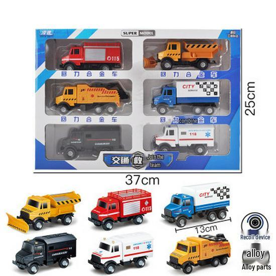 Popular 1:52 Alloy Toy Car Set: Pull-Back Armored Military Tank Model for Kids