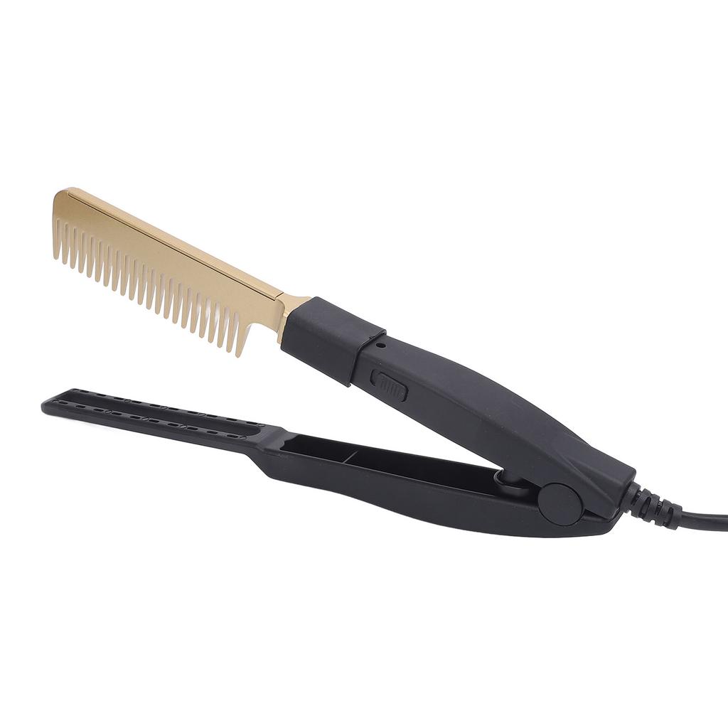 Multifunctional Hair Straightening Comb Safe Wet Dry Use Portable Styling Comb for Home Use EU Plug
