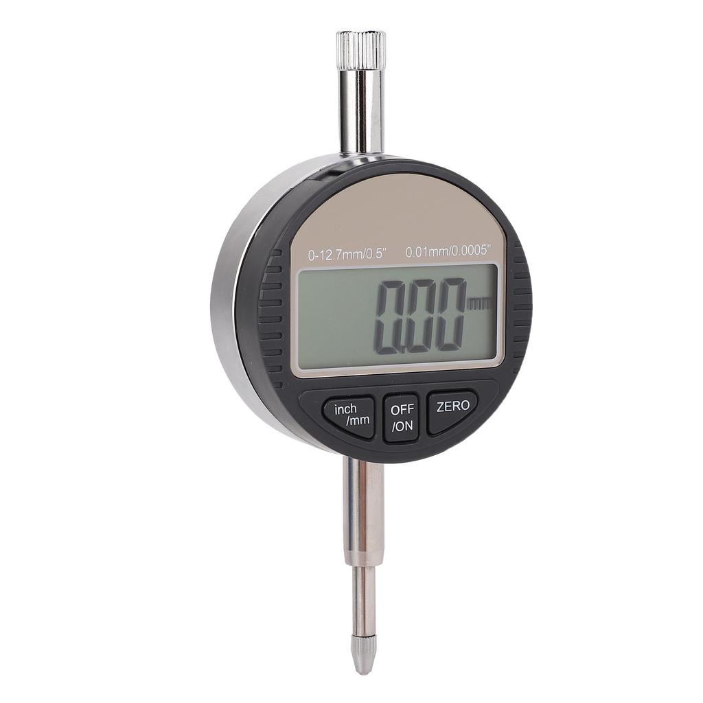 Electronic Digital Dial Indicator 0.5in 12.7mm Inch Metric High Resolution 0.0005in 0.01mm Accurate Probe Tester