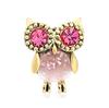Fashionable and personalized alloy diamond studded owl animal brooch for both men women, popular chest accessories