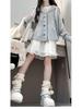 Women's Gray Knitted Hooded Cardigan - New Spring/Autumn Petite High-End Sweater Coat
