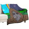 Sassy Sasquatch Smoking Throw Blanket Decorative Throw Funny Gift Thermal Travel Blankets for Home Cozy Living Room Couch