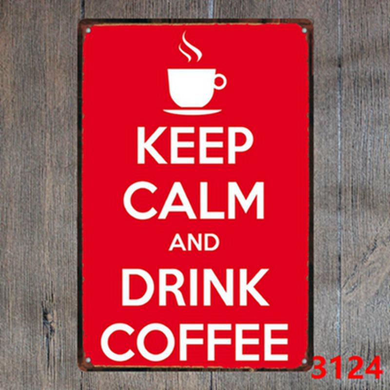 Keep Calm Inspirational Tin Sign for Bar or Restaurant