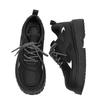 Autumn business casual British black big head heightening leather shoes sports trendy shoes