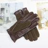 New Men's Sheepskin Gloves Outdoor Riding Fashion Touch Screen Splicing Knitted Unlined Spring Driving Gloves Autumn
