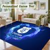 Crystal Velvet Square Rug Custom NameEverton FC Pattern Non Slip Home Floor Decor Rug