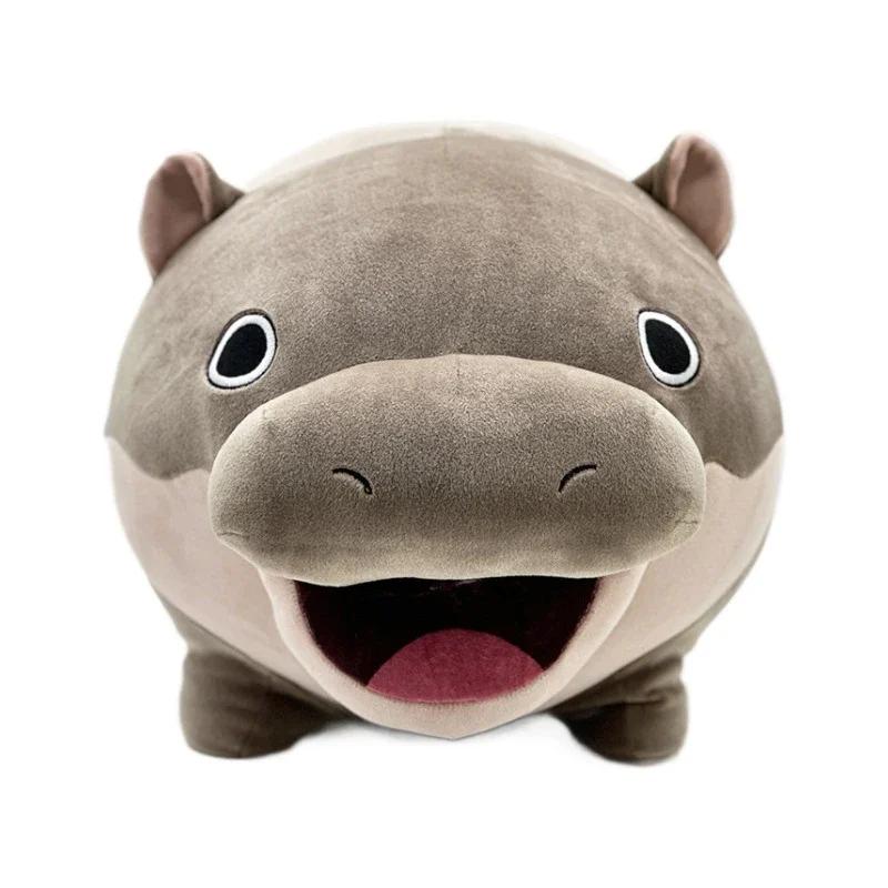 Moo Deng Hippo Plush Toy Cute Baby Hippopotamus Plushie Doll Kawaii Soft Stuffed Pillow Doll For Children Birthday Gift