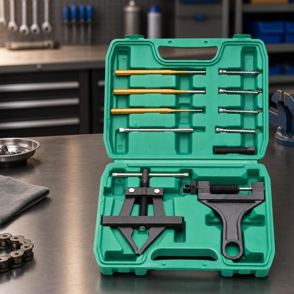 Tool Kit Practical Motorcycle Chain Breaker Set with Carrying Case Versatile