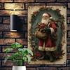 Vintage Metall Weihnachts-Wanddeko Weihnachtsmann Schild Feiertagsgeschenk für Zuhause Bar Büro
