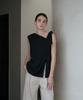 YOUNESS Black Asymmetric Blouse