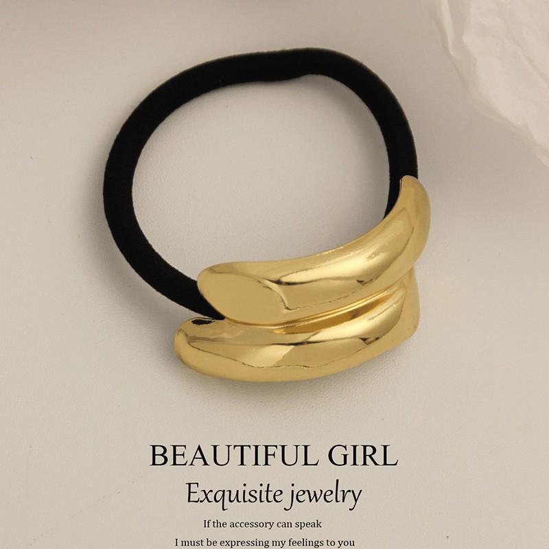 Minimalist Metal Hair Ring - New Korean Style High-End Ponytail Tie Rubber Band.