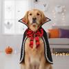 Stand Collar Dog Halloween Cape Open Chest Cat Wizard Robe Pet Bat Cloak  Dog Clothing