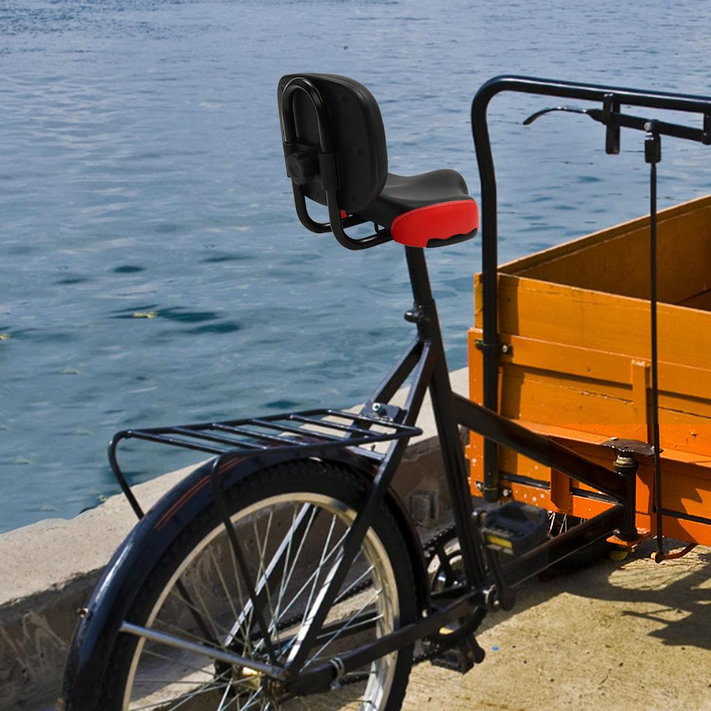 Cyklistické sedlo s opěrkou Oversized Komfortní náhradní sedlo na kolo Měkká pěna s pamětí Potažené PU kůží Cyklistický polštářek pro eBike
