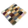 Scandinavian Style Shearling Cushion Made of Australian Leather Elegant Luxury Cushion 40 X 40cm Shearling Seat Cushion Colorful Mosaic Pattern Carved
