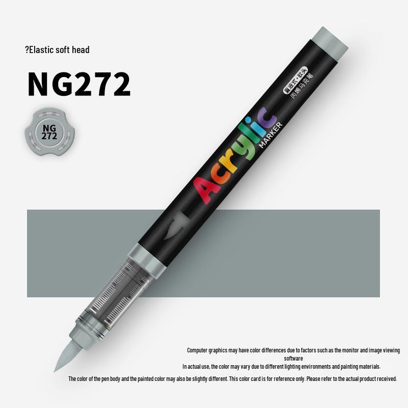 60-Color Soft Tip Liquid Ink Acrylic Marker Set for Primary School Art