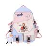 Large Capacity Schoolbag with Shoulder Strap; Student Three-piece Pencil Case Set