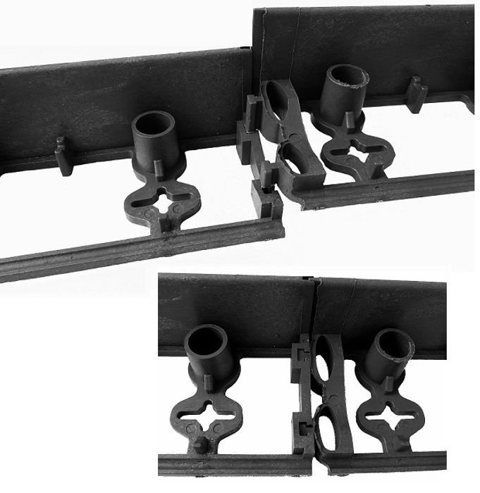 Bordure de Jardin Plastique 6cm x 1m - ICH-ZAPFE.DE - Noir - Bordure de Jardin - Plastique