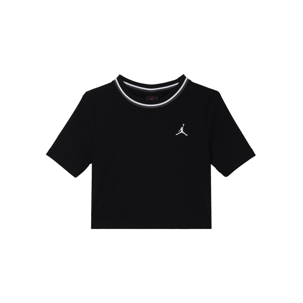 Jordan T Shirts Women's Black Crew Neck Moderate FV7090-010