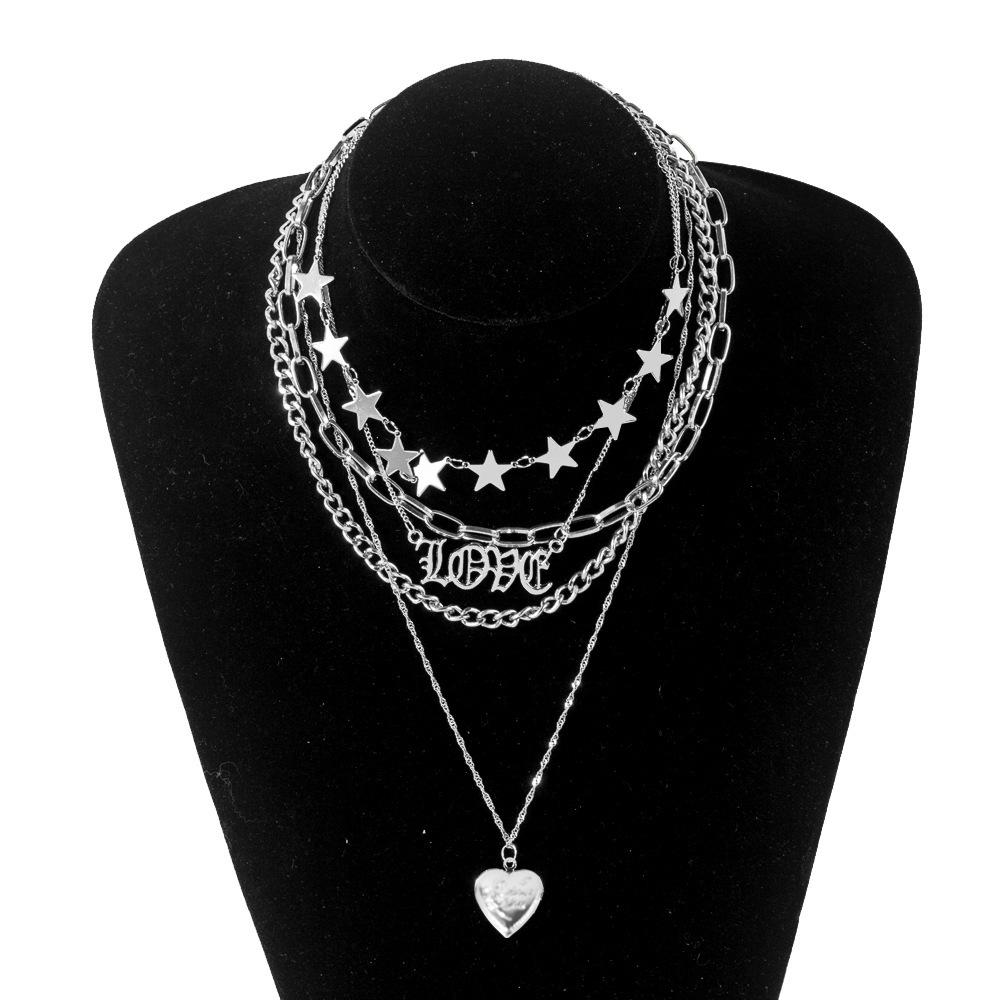

Star Fivepointed Gorgeous Heart Letter Necklace For Women With Trendy Style Great For Event Any
