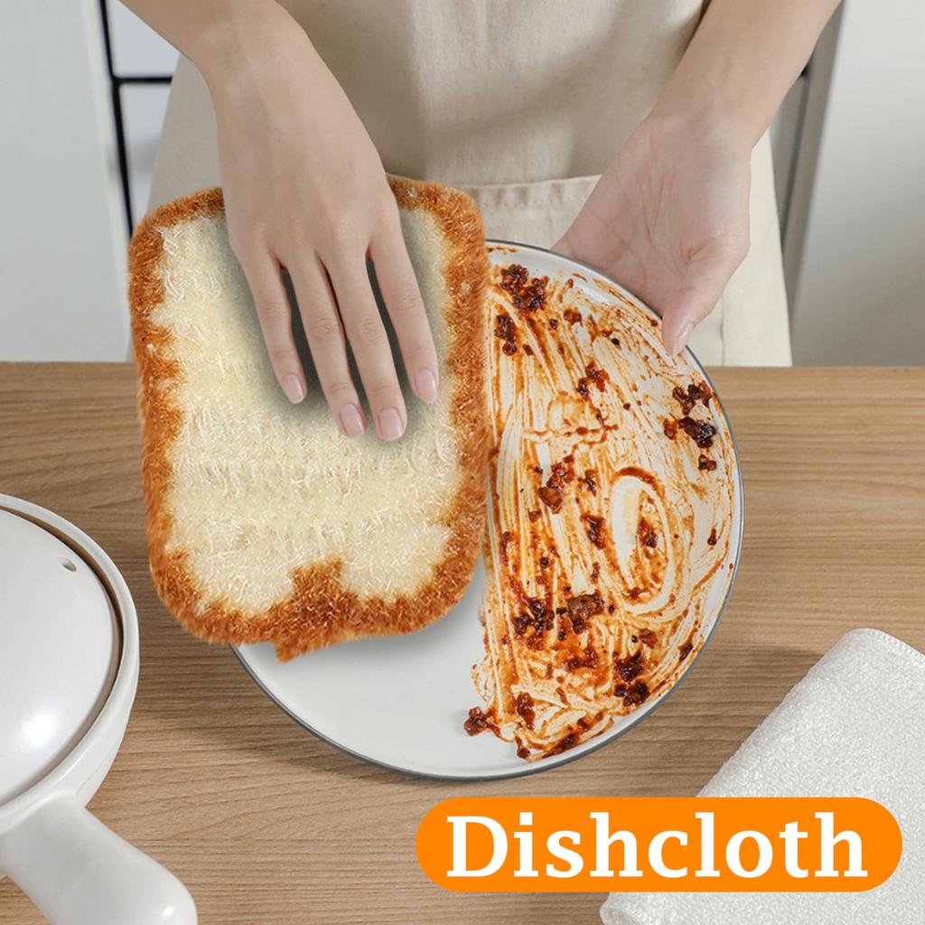 Bread Dishcloth Scouring Pad Cleaning Multi-functional Dishcloth