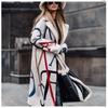 Women's British Style Plus Size Printed Trench Coat - Autumn/Winter 2025 Collection