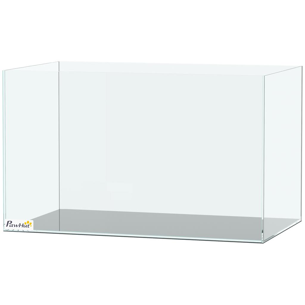 Fish Tank Bare Glass for DIY Glass Aquarium with Protective Base Mat 43L Transparent for Fish Shrimps
