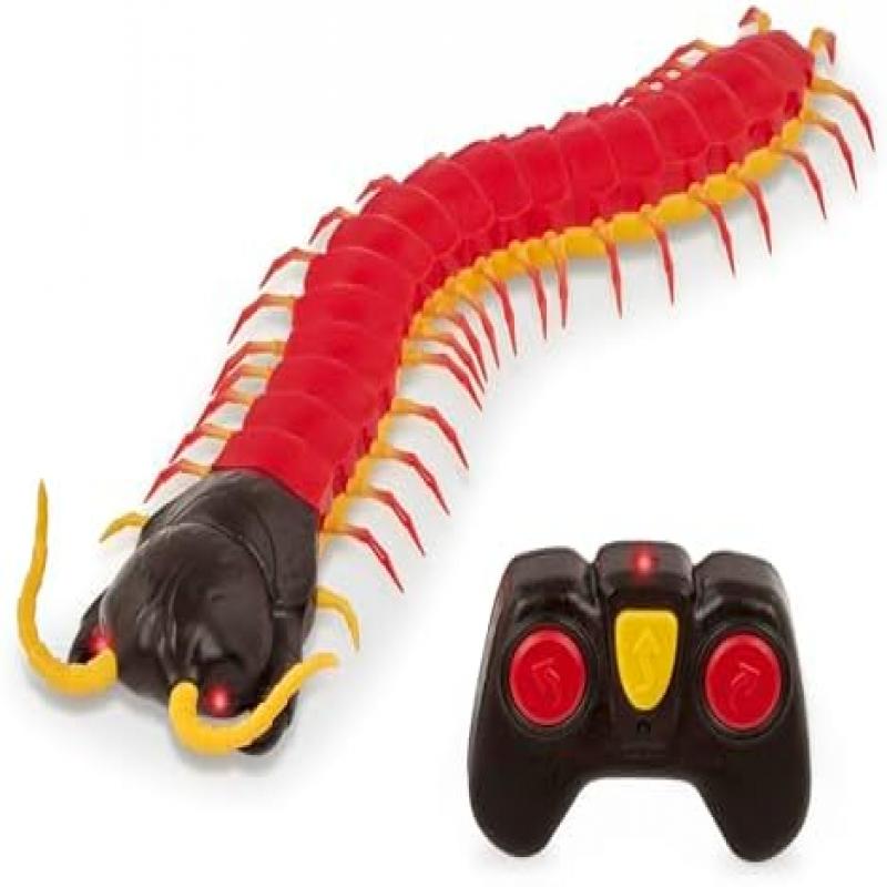 Battat Terra Giocattolo Centipede Radiocomandato - Occhi LED e Telecomando - Batterie Incluse - Giocattolo RC Scolopendra Gigante - Età 6+