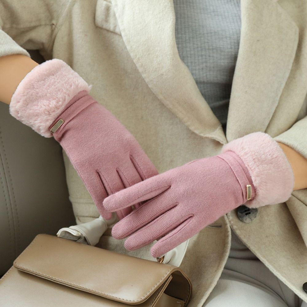 Cycling Gloves Plus Velvet Full Finger Gloves  Gloves Winter Gloves Female Gloves