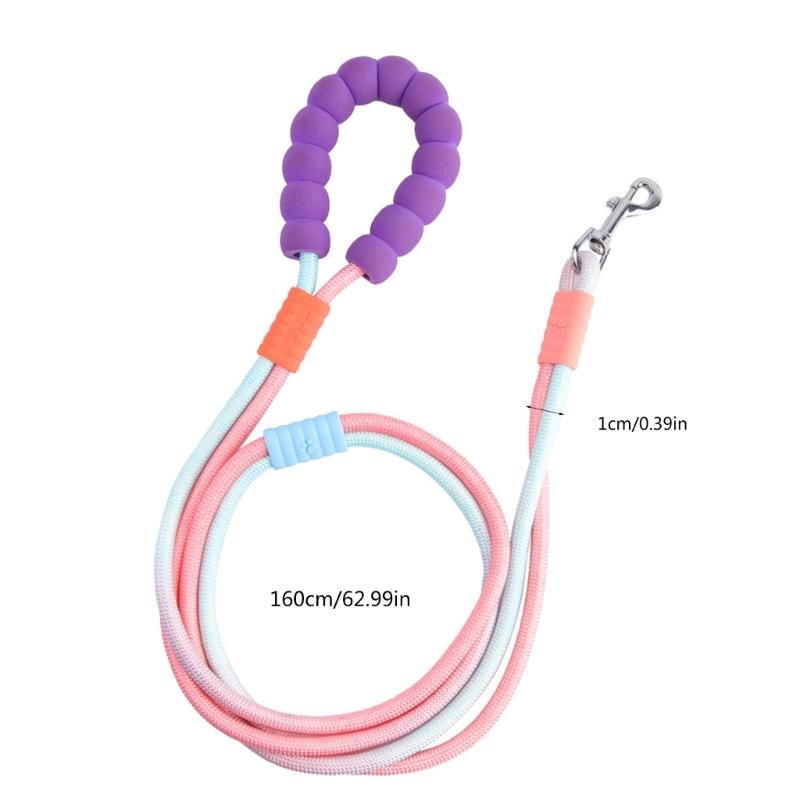 Dog Leash Long CrossBody Rope Colorful Leash Dogs Morning Walking Supplies