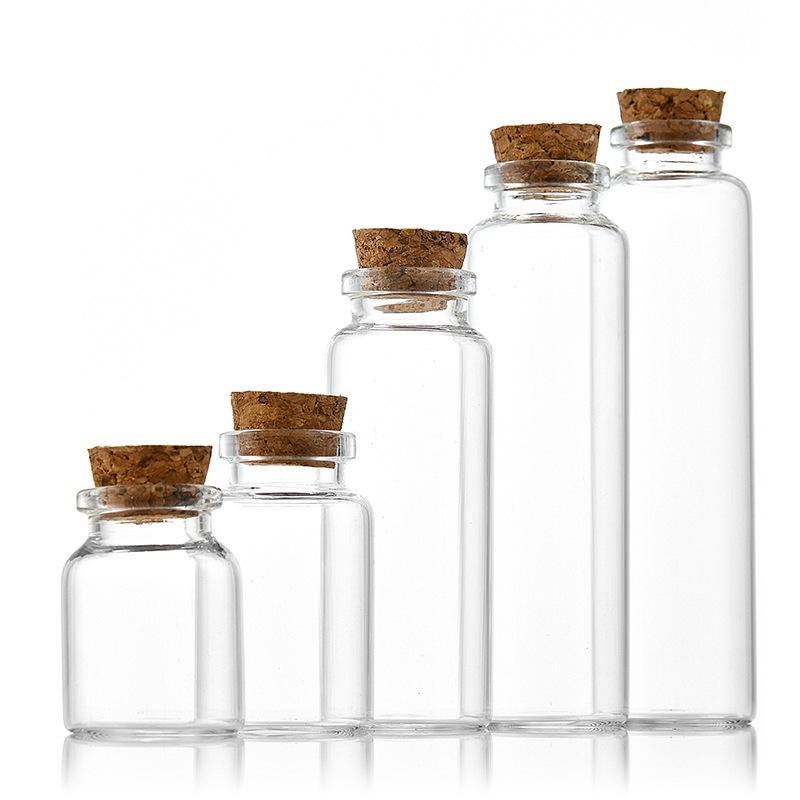.30 Cal Cork-Stopper Glass Bottle for Incense, Agarwood, Wishing, Tea, Candy