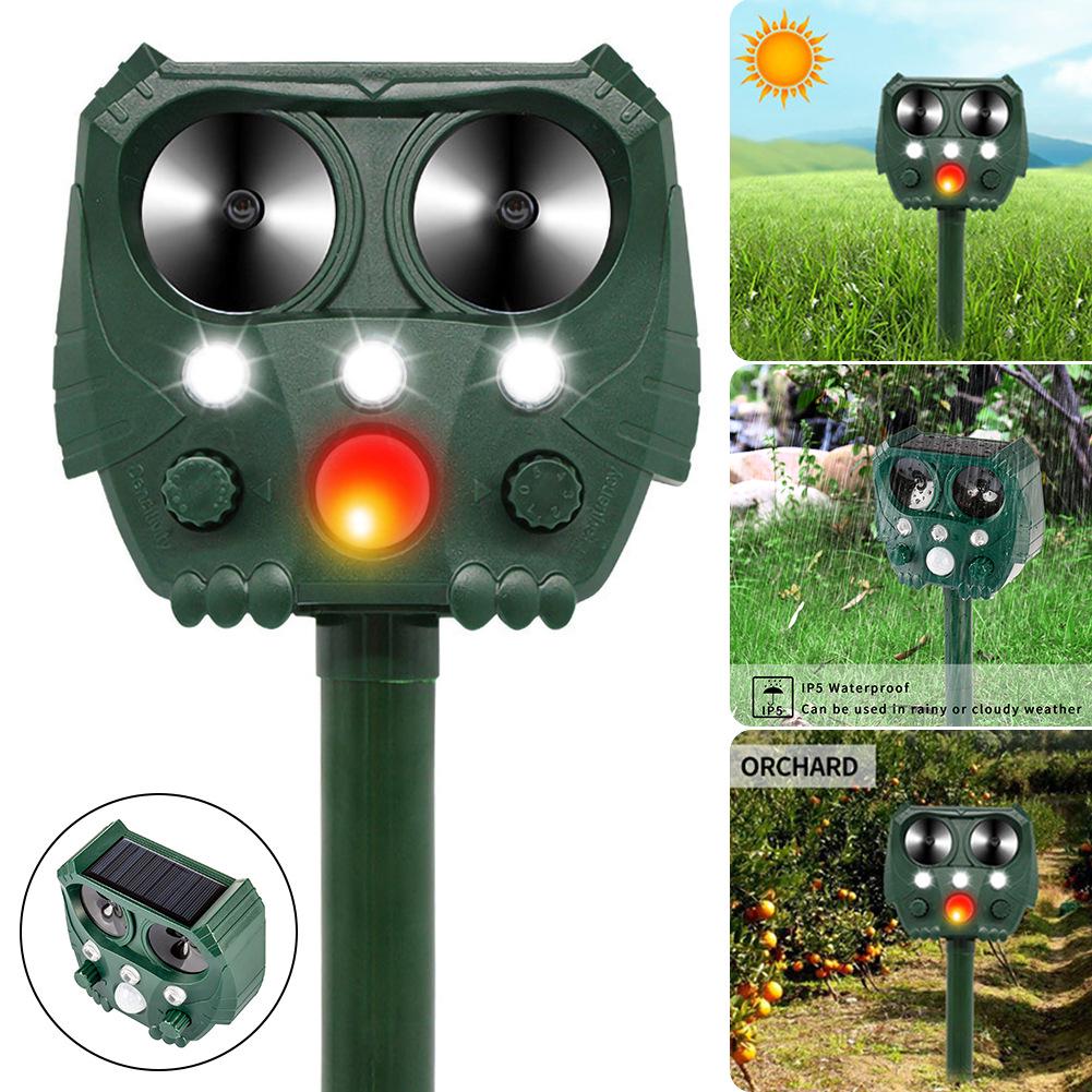 New Solar-Powered Infrared Animal Repeller for Cats and Dogs - In Stock