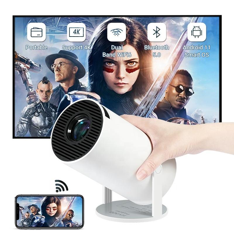 Smart WiFi 5G Mini Mobile Phone Home Use Remote Beamer Handheld Android 11 System Portable Mirroring Projector
