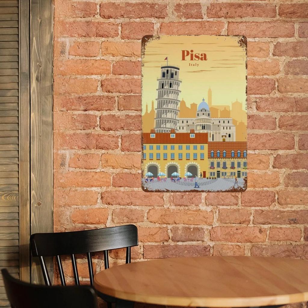 Amsterdam London Iceland Bali Travel Poster Metal Aluminum Sign Plaque Retro Plates For Club Man Cave Bar Hotel Cafe Wall Decor