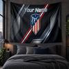 Personalized Tapestry Wall Hanging Atletico Madrid FC Pattern Art Background Cloth
