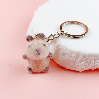 Resin Flocking Cute Three-dimensional Keychain Pendant Car Key Chain Pendant Bag Pendant