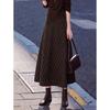 Vintage Plaid Fleece-Lined Maxi Skirt