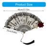 Retro Fan with Tassels Flower Fan Folding Fan Hand Fan Halloween Lace Fan Photo Props for Dancing Party