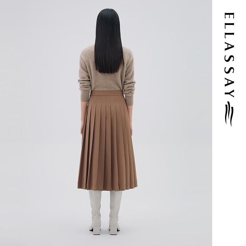 ELLASSAY Women's Wrap Pleated Midi Skirt