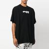 OFF WHITE T Shirts Men's Black Crew Neck Moderate OMAA038F22JER0031001