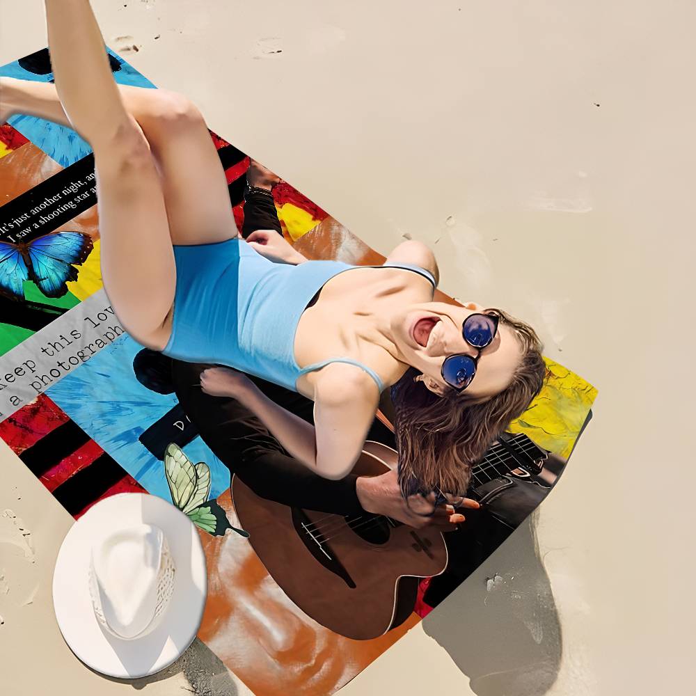 Sänger E-Ed S-Sheeran Mikrofaser Strandtuch Saugfähig Schnelltrocknend Weich Yoga Schwimmen Resort Bergsteigen Handtuch
