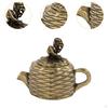 Mini Teapot Sculpture Ornament Sturdy Birthday Gift Antique Chinese Statue Feng Shui for