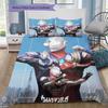 Three-piece cartoon Ultraman Tiga printed bedding set,(1*Duvet Cover + 2*Pillowcase, Without Core) suitable for bedroom use.