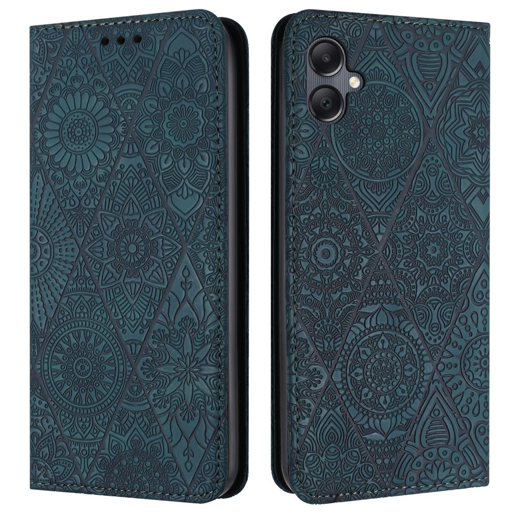 Etui dla Samsung Galaxy A07 4G z nadrukowanym kwiatem, portfel ze stojakiem, skórzane etui na telefon