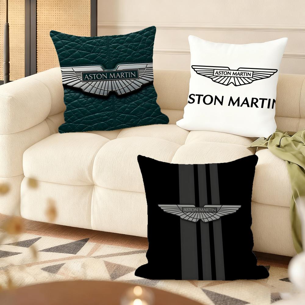 Luxury A-Aston-S Martin Cushion Cover Silky Short Plush Home Sofa Cushion Cover - Invisible Zipper Home Decoration