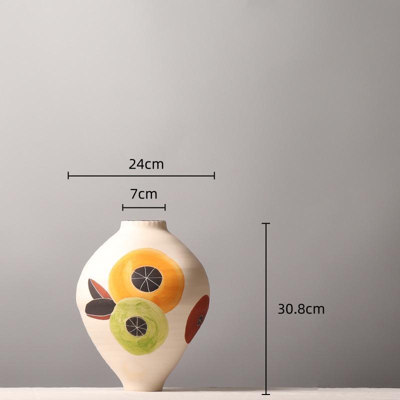 Керамическая ваза Цветная ручная роспись Кофейные зерна Ваза для цветов Ручная работа Фарфоровая бутылка Аксессуары для цветочных композиций