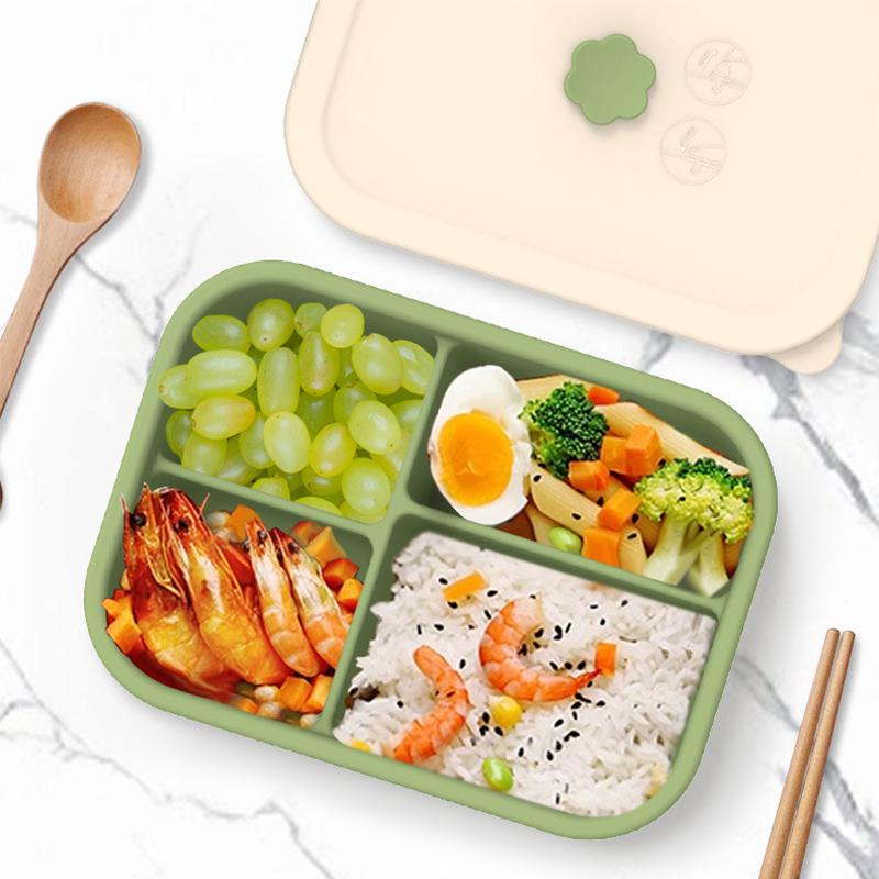 Portable Silicone Lunch Box, Food Storage Box, Portable Fruit Box, Microwaveable Food Container, No Deformation
