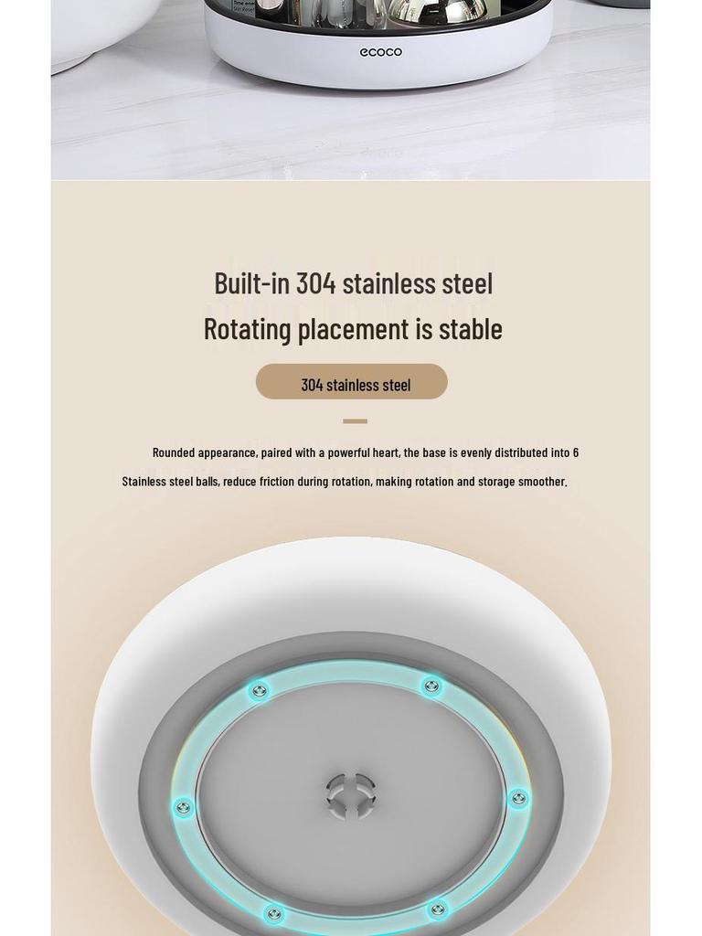 Rotating Kitchen Spice Set: Salt & Sauce Storage Jars with Tray